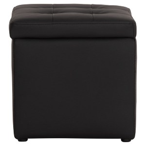 44432 ΣΚΑΜΠΩ ΜΕ ΑΠΟΘΗΚΕΥΤΙΚΟ ΧΩΡΟ PU ΜΑΥΡΟ CUBE HM224.01 38x38x36.5Υεκ.