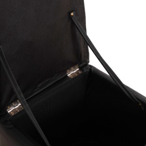 44432 ΣΚΑΜΠΩ ΜΕ ΑΠΟΘΗΚΕΥΤΙΚΟ ΧΩΡΟ PU ΜΑΥΡΟ CUBE HM224.01 38x38x36.5Υεκ.