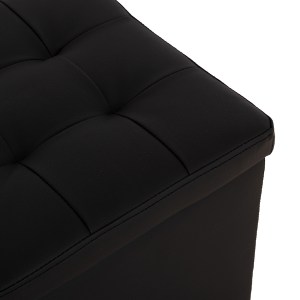 44432 ΣΚΑΜΠΩ ΜΕ ΑΠΟΘΗΚΕΥΤΙΚΟ ΧΩΡΟ PU ΜΑΥΡΟ CUBE HM224.01 38x38x36.5Υεκ.