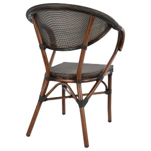 44438 ΠΟΛΥΘΡΟΝΑ ΑΛΟΥΜΙΝΙΟΥ CLAY BAMBOO LOOK ΚΑΦΕ ΜΕ TEXTLINE HM5025 60,5x59x81 cm