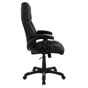 44564 ΚΑΡΕΚΛΑ ΓΡΑΦΕΙΟΥ THORIN HM1050.01 ΜΕ MASSAGE ΜΑΥΡΗ HOMEMARKT 62x70x127Y εκ.