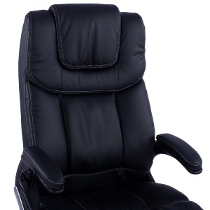 44564 ΚΑΡΕΚΛΑ ΓΡΑΦΕΙΟΥ THORIN HM1050.01 ΜΕ MASSAGE ΜΑΥΡΗ HOMEMARKT 62x70x127Y εκ.