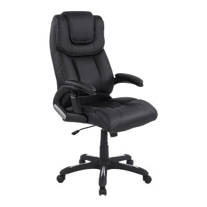 44564 ΚΑΡΕΚΛΑ ΓΡΑΦΕΙΟΥ THORIN HM1050.01 ΜΕ MASSAGE ΜΑΥΡΗ HOMEMARKT 62x70x127Y εκ.