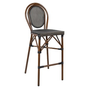 47521 ΣΚΑΜΠΟ ΑΛΟΥΜΙΝΙΟΥ AZARIA HM5059 BAMBOO LOOK ΚΑΦΕ ΜΕ TEXTLINE 44x52x115Υεκ