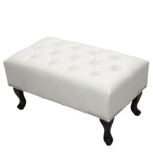47578 ΤΑΜΠΟΥΡΕ ΥΠΟΠΟΔΙΟ T.CHESTERFIELD EMMA HM226.02 PU ΛΕΥΚΟ-ΜΑΥΡΑ ΠΟΔΙΑ 80x44x39Yεκ.