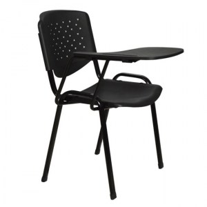47731 ΚΑΡΕΚΛΑ ΣΥΝΕΔΡΙΟΥ ΜΕ ΘΡΑΝΙΟ HM1037 PLASTIC ΜΑΥΡΗ 52x55x77 εκ.