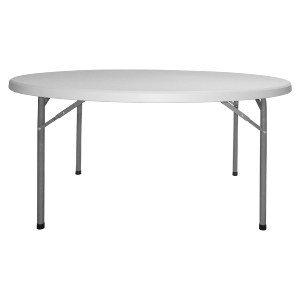 52312 ΤΡΑΠΕΖΙ CATERING-ΣΥΝΕΔΡΙΟΥ ΣΤΡΟΓΓΥΛΟ HM5062 Φ122Χ74εκ ΠΤΥΣΣΟΜΕΝΟ