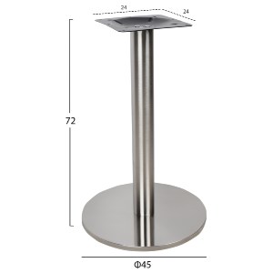 53285 ΒΑΣΗ INOX Φ45x72Υ εκ.ΥΨΟΣ HM419