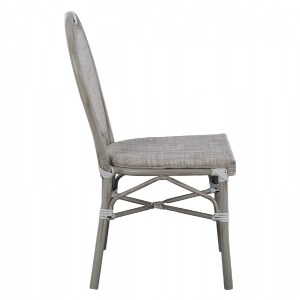 54039 ΚΑΡΕΚΛΑ ΑΛΟΥΜΙΝΙΟΥ RIPLEY BAMBOO LOOK ΠΑΤΙΝΑ ΛΕΥΚΗ ΜΕ TEXTLINE 45x57x88 εκ. HM5109
