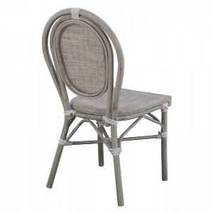 54039 ΚΑΡΕΚΛΑ ΑΛΟΥΜΙΝΙΟΥ RIPLEY BAMBOO LOOK ΠΑΤΙΝΑ ΛΕΥΚΗ ΜΕ TEXTLINE 45x57x88 εκ. HM5109