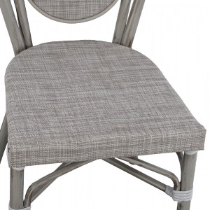 54039 ΚΑΡΕΚΛΑ ΑΛΟΥΜΙΝΙΟΥ RIPLEY BAMBOO LOOK ΠΑΤΙΝΑ ΛΕΥΚΗ ΜΕ TEXTLINE 45x57x88 εκ. HM5109