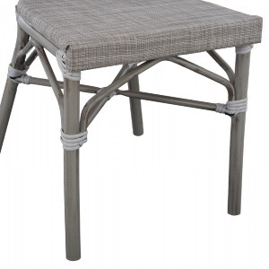 54039 ΚΑΡΕΚΛΑ ΑΛΟΥΜΙΝΙΟΥ RIPLEY BAMBOO LOOK ΠΑΤΙΝΑ ΛΕΥΚΗ ΜΕ TEXTLINE 45x57x88 εκ. HM5109