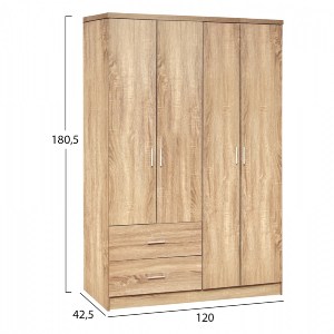 54295 ΝΤΟΥΛΑΠΑ 4ΦΥΛΛΗ ME 2 ΣΥΡΤΑΡΙΑ BLAKELY HM339.02 SONAMA 120Χ42,5Χ180,5εκ.