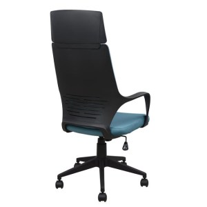 54978 ΚΑΡΕΚΛΑ ΓΡΑΦΕΙΟΥ ANIVIA HM1054.06 ΓΚΡΙ ΣΙΕΛ & ΠΟΔΙ ΜΑΥΡΟ 64x61x126 εκ.
