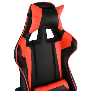 55001 ΠΟΛΥΘΡΟΝΑ GAMING ZAYN HM1056.01 ΜΑΥΡΟ-ΚΟΚΚΙΝΟ PU 67x70x134 εκ.