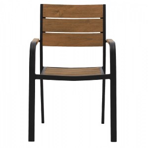 55887 ΠΟΛΥΘΡΟΝΑ ΑΛΟΥΜΙΝΙΟΥ SAGA ΑΝΘΡΑΚΙ ΜΕ POLYWOOD HM5127.02 55x56x85Υεκ.