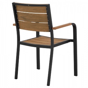 55887 ΠΟΛΥΘΡΟΝΑ ΑΛΟΥΜΙΝΙΟΥ SAGA ΑΝΘΡΑΚΙ ΜΕ POLYWOOD HM5127.02 55x56x85Υεκ.