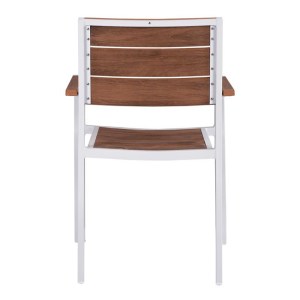 55896 ΠΟΛΥΘΡΟΝΑ ΑΛΟΥΜΙΝΙΟΥ SAGA ΛΕΥΚΗ ΜΕ POLYWOOD HM5127.01 55x56x85Υ εκ.