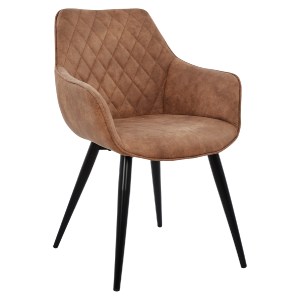 57091 ΠΟΛΥΘΡΟΝΑ MANDO HM8006.03 ΜΕ ΚΑΦΕ NUBUCK ΥΦΑΣΜΑ 60x60x84 εκ.