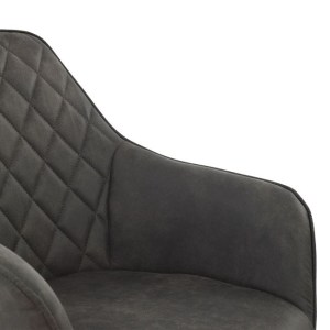 57093 ΠΟΛΥΘΡΟΝΑ MANDO HM8006.10 ΜΕ ΓΚΡΙ NUBUCK ΥΦΑΣΜΑ 60x60x84 εκ.