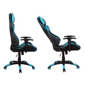 57746 ΠΟΛΥΘΡΟΝΑ GAMING DARIUS HM1072.08 ΜΑΥΡΗ-ΣΙΕΛ 66,5x70x(122-129) cm