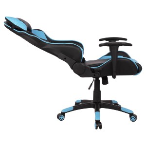 57746 ΠΟΛΥΘΡΟΝΑ GAMING DARIUS HM1072.08 ΜΑΥΡΗ-ΣΙΕΛ 66,5x70x(122-129) cm