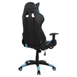 57746 ΠΟΛΥΘΡΟΝΑ GAMING DARIUS HM1072.08 ΜΑΥΡΗ-ΣΙΕΛ 66,5x70x(122-129) cm