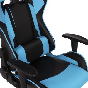 57746 ΠΟΛΥΘΡΟΝΑ GAMING DARIUS HM1072.08 ΜΑΥΡΗ-ΣΙΕΛ 66,5x70x(122-129) cm
