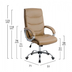 57824 ΚΑΡΕΚΛΑ ΓΡΑΦΕΙΟΥ ΔΙΕΥΘΥΝΤΙΚΗ HM1087.09 ΣΕ CAMEL ΧΡΩΜΑ 51x71x123 εκ.