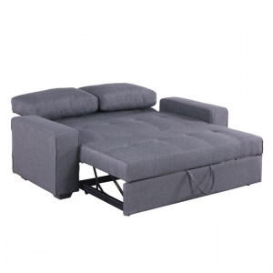 58010 ΚΑΝΑΠΕΣ ΚΡΕΒΑΤΙ KANNA 2ΘΕΣΙΟΣ 176x102x91 εκ.HM3082.10 ΜΕ ΓΚΡΙ ΥΦΑΣΜΑ