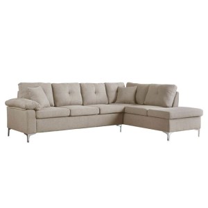 58029 ΚΑΝΑΠΕΣ ΓΩΝΙΑ ΔΕΞΙΑ ZAILA HM3086R ΥΦΑΣΜΑ ΜΠΕΖ 282x197x90 εκ.