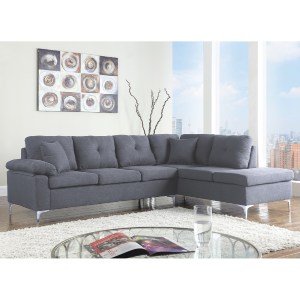 58030 ΚΑΝΑΠΕΣ ΓΩΝΙΑ ΔΕΞΙΑ ZAILA HM3087R ΥΦΑΣΜΑ ΓΚΡΙ 282x197x90 εκ.