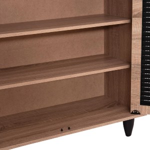 58883 ΠΑΠΟΥΤΣΟΘΗΚΗ ΞΥΛΙΝΗ MCKENNA HM2266.02 ΣΕ ΧΡΩΜΑ SONAMA-ΜΑΥΡΟ 77x30x69Υεκ.