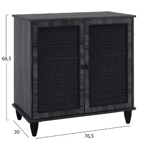 58884 ΠΑΠΟΥΤΣΟΘΗΚΗ ΞΥΛΙΝΗ MCKENNA HM2266.01 ΣΕ ΑΝΘΡΑΚΙ ΧΡΩΜΑ 76,5X30X68,5