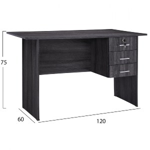 58888 ΓΡΑΦΕΙΟ ΜΕΛΑΜΙΝΗΣ HAYDEN 120x60x75Υεκ.ΜΕ 3 ΣΥΡΤΑΡΙΑ ΣΕ ΑΝΘΡΑΚΙ ΧΡΩΜΑ HM2268.01