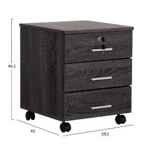 58909 ΣΥΡΤΑΡΙΕΡΑ ΓΡΑΦΕΙΟΥ HAYDEN HM2282.01 ΣΕ ΑΝΘΡΑΚΙ ΧΡΩΜΑ 39.5x40x46.5Υεκ