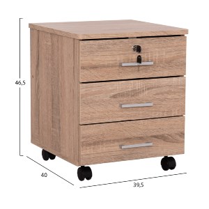 58910 ΣΥΡΤΑΡΙΕΡΑ ΓΡΑΦΕΙΟΥ HAYDEN HM2282.02 ΣΕ SONAMA ΧΡΩΜΑ 39.5x40x46.5Υεκ