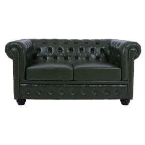 59061 ΚΑΝΑΠΕΣ 2ΘΕΣΙΟΣ T.CHESTERFIELD HM3010.08 ΤΕΧΝΟΔΕΡΜΑ ΚΥΠΑΡΙΣΣΙ 150x90x72 εκ.