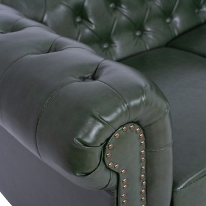 59061 ΚΑΝΑΠΕΣ 2ΘΕΣΙΟΣ T.CHESTERFIELD HM3010.08 ΤΕΧΝΟΔΕΡΜΑ ΚΥΠΑΡΙΣΣΙ 150x90x72 εκ.