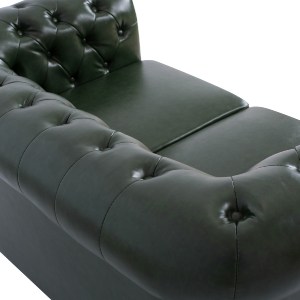 59061 ΚΑΝΑΠΕΣ 2ΘΕΣΙΟΣ T.CHESTERFIELD HM3010.08 ΤΕΧΝΟΔΕΡΜΑ ΚΥΠΑΡΙΣΣΙ 150x90x72 εκ.