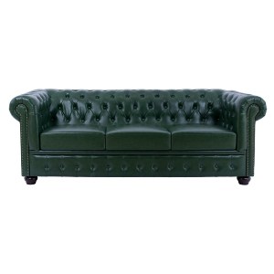 59062 ΚΑΝΑΠΕΣ 3ΘΕΣΙΟΣ T.CHESTERFIELD HM3009.08 ΤΕΧΝΟΔΕΡΜΑ ΚΥΠΑΡΙΣΣΙ 208x90x73 εκ.