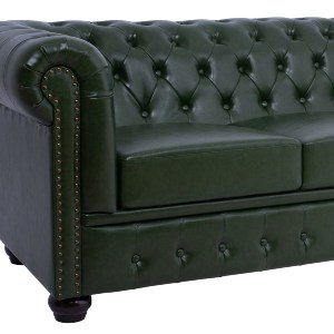 59062 ΚΑΝΑΠΕΣ 3ΘΕΣΙΟΣ T.CHESTERFIELD HM3009.08 ΤΕΧΝΟΔΕΡΜΑ ΚΥΠΑΡΙΣΣΙ 208x90x73 εκ.