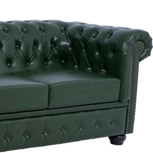 59062 ΚΑΝΑΠΕΣ 3ΘΕΣΙΟΣ T.CHESTERFIELD HM3009.08 ΤΕΧΝΟΔΕΡΜΑ ΚΥΠΑΡΙΣΣΙ 208x90x73 εκ.