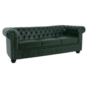 59062 ΚΑΝΑΠΕΣ 3ΘΕΣΙΟΣ T.CHESTERFIELD HM3009.08 ΤΕΧΝΟΔΕΡΜΑ ΚΥΠΑΡΙΣΣΙ 208x90x73 εκ.