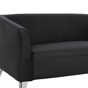 59343 ΚΑΝΑΠΕΣ 2ΘΕΣΙΟΣ KIANA HM3122.21 ΜΕ ΜΑΥΡΟ PU 130x75x71 εκ.