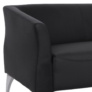 59343 ΚΑΝΑΠΕΣ 2ΘΕΣΙΟΣ KIANA HM3122.21 ΜΕ ΜΑΥΡΟ PU 130x75x71 εκ.