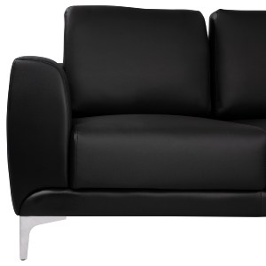 59452 ΚΑΝΑΠΕΣ 3ΘΕΣΙΟΣ KENZIE HM3121.31 ΜΕ ΜΑΥΡΟ PU 190x81x81 εκ.