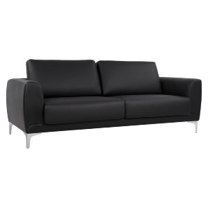 59452 ΚΑΝΑΠΕΣ 3ΘΕΣΙΟΣ KENZIE HM3121.31 ΜΕ ΜΑΥΡΟ PU 190x81x81 εκ.