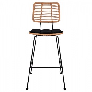 59456 ΣΚΑΜΠΟ ΜΕΤΑΛΛΙΚΟ ΜΕ ΜΑΞΙΛΑΡΙ ALLEGRA HM5455 ΜΕ WICKER ΜΠΕΖ 46,5x55x117,5Υ εκ.