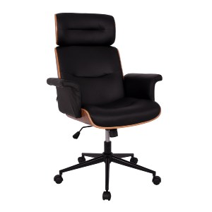 59631 ΚΑΡΕΚΛΑ ΓΡΑΦΕΙΟΥ ΔΙΕΥΘΥΝΤΙΚΗ SUPERIOR PRO HM1108.01 ΚΑΡΥΔΙ-ΜΑΥΡO PU 74x74x116Yεκ.